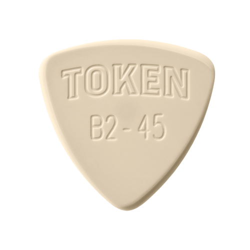 Token B2-45 Small Triangle guitar pick in Tan PEEK, 1.14mm thickness